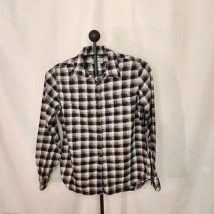 Carhartt Womens Rugged Flex Hamilton Plaid Button Up Flannel Shirt Size Small